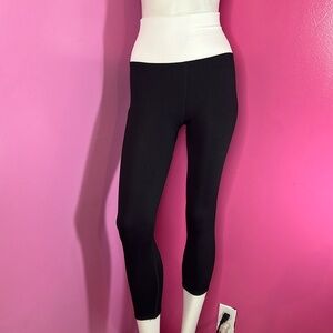 Free People leggings black with white waist band size XS/S